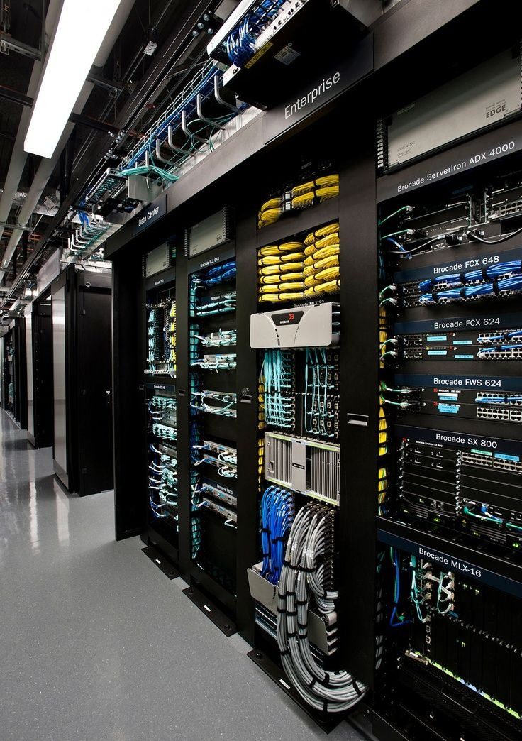 Server racks in a data centre